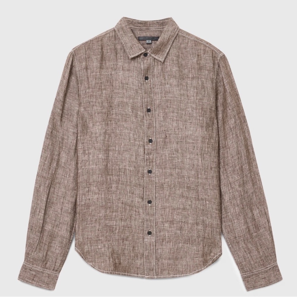 John Varvatos Ben Shirt Linen Button Down, NWT